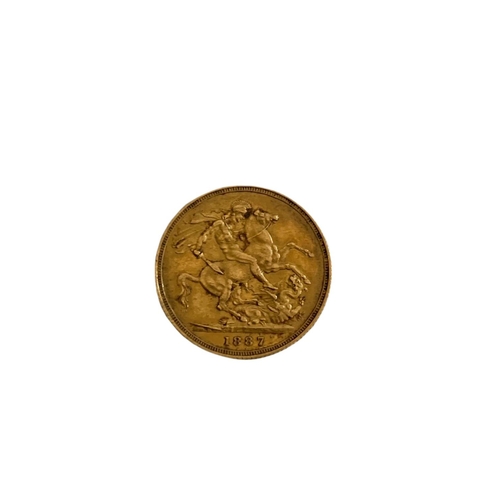 687 - Victorian gold sovereign 1887.