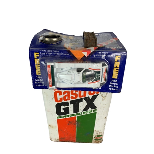 70 - Vintage petrol and oil cans. Castrol, Pratts, Motaquip