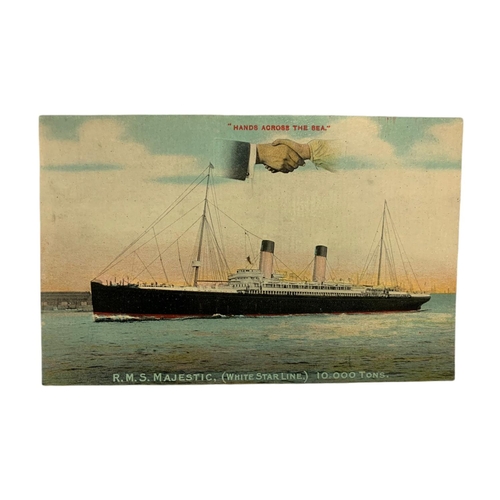 700 - Early 20th postcard commemorating the sinking of the Titanic with other early 20th century White Sta... 