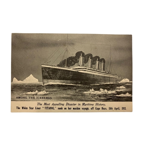 700 - Early 20th postcard commemorating the sinking of the Titanic with other early 20th century White Sta... 