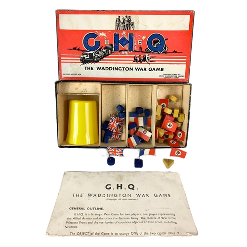 76 - Vintage toys including G.H.Q The Waddington War Game, Tonka aeroplane, Hoop Zing Girl.