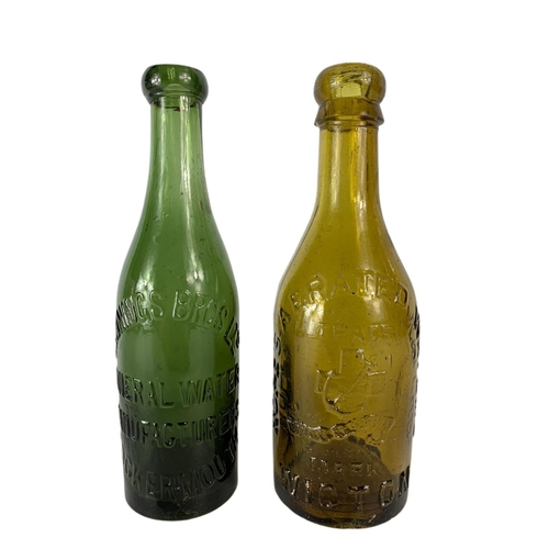 78 - 2 vintage bottles. Hope’s Aerated Waters. Jennings Bros LTD. 20cm