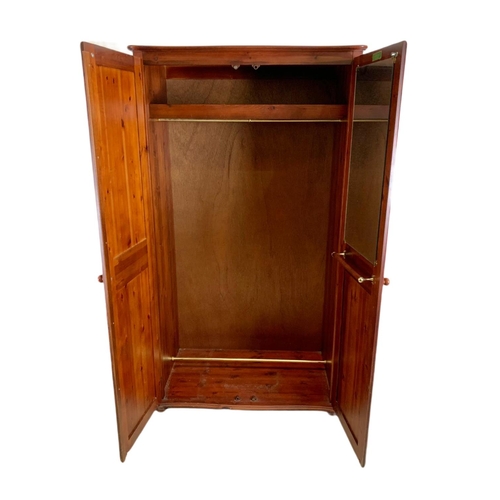 789 - Pine double door wardrobe.