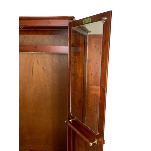 789 - Pine double door wardrobe.