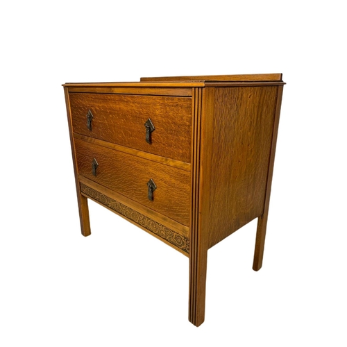 790 - 1930’s vintage oak chest of drawers. 76x41.5x73cm