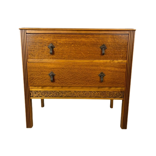 790 - 1930’s vintage oak chest of drawers. 76x41.5x73cm