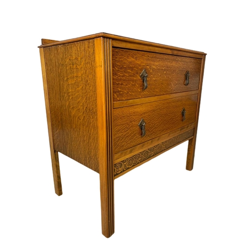 790 - 1930’s vintage oak chest of drawers. 76x41.5x73cm