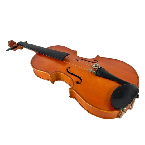 8 - Violin in case, with bow