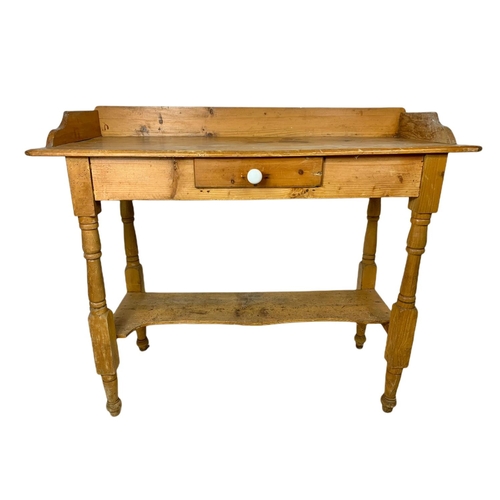 801 - Victorian pine washstand, 1930’s twist leg window table and an early 20th century bentwood side chai... 