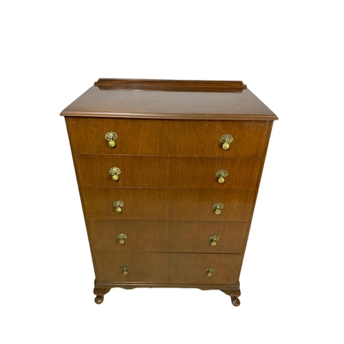 805 - Tall vintage chest of drawers. 79x46x113cm