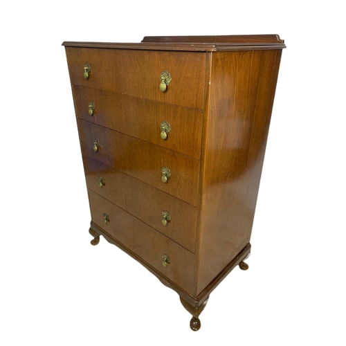 805 - Tall vintage chest of drawers. 79x46x113cm