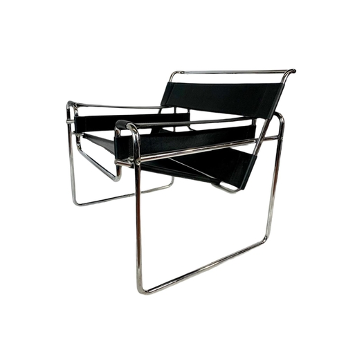 809 - Pair of Marcel Breuer Wassily style mid century modern chairs.