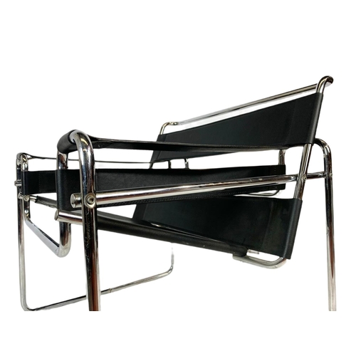 809 - Pair of Marcel Breuer Wassily style mid century modern chairs.