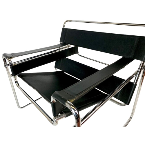 809 - Pair of Marcel Breuer Wassily style mid century modern chairs.