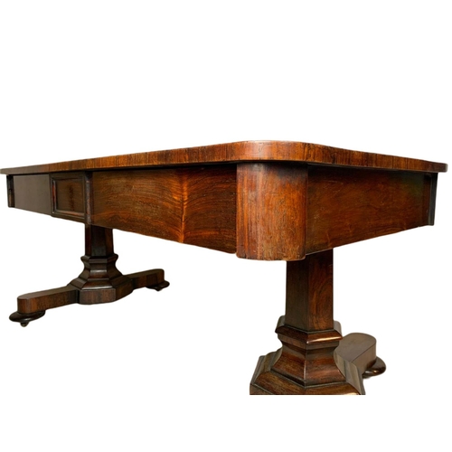 815 - Large William IV rosewood coffee table. 132x64.5x56.5cm