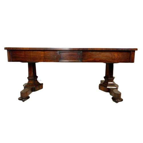 815 - Large William IV rosewood coffee table. 132x64.5x56.5cm