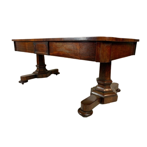 815 - Large William IV rosewood coffee table. 132x64.5x56.5cm