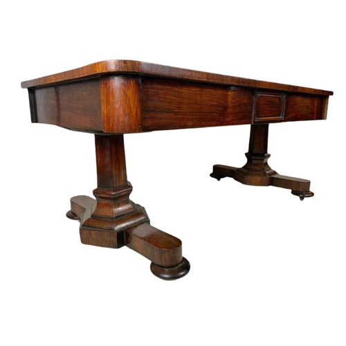 815 - Large William IV rosewood coffee table. 132x64.5x56.5cm