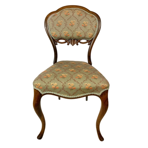 830 - Set of 6 Victorian rosewood balloon back chairs.