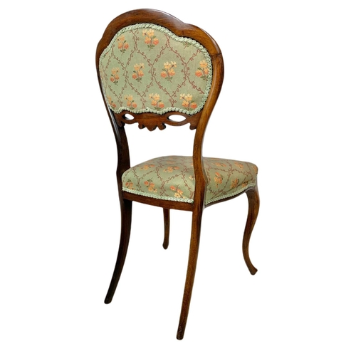 830 - Set of 6 Victorian rosewood balloon back chairs.