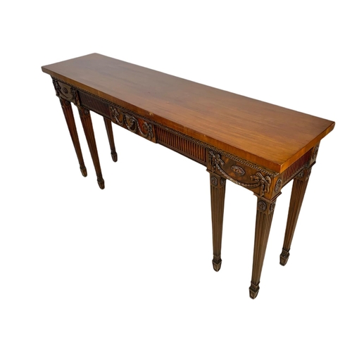 833 - Large Georgian style mahogany serving table/console table in the Robert Adams style. 188.5x44.5x96.5... 