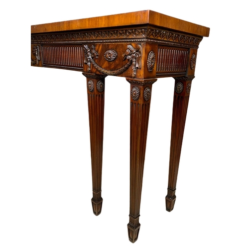 833 - Large Georgian style mahogany serving table/console table in the Robert Adams style. 188.5x44.5x96.5... 