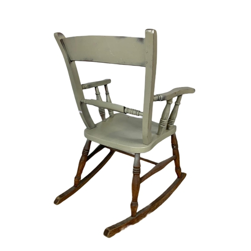 834 - 19th century country house rocking chair