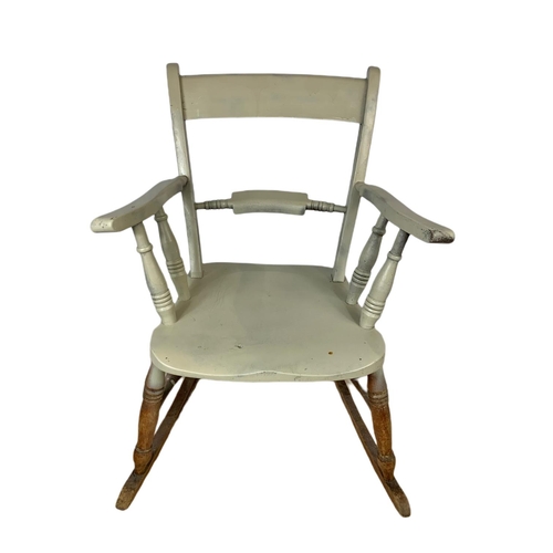 834 - 19th century country house rocking chair