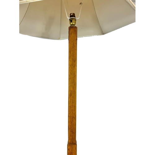 849 - 1930’s vintage oak standard lamp, 180cm