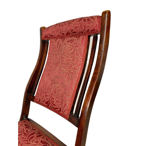 855 - 19th century mahogany folding campaign chair