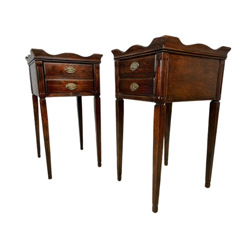 861 - Pair of bedsides with drawer. 37/42/69cm