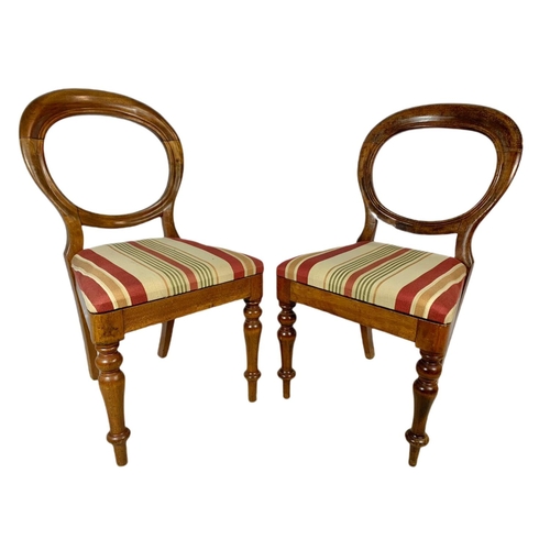 866 - Set of 4 Victorian mahogany balloon back chairs