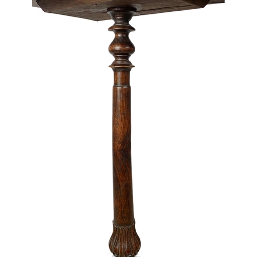 875 - Regency style rosewood kettle/wine stand. 37.5x27x88cm