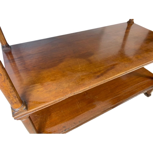 876 - 1930’s vintage mahogany Georgian style serving table with 2 drawers. 114x55.5x118cm