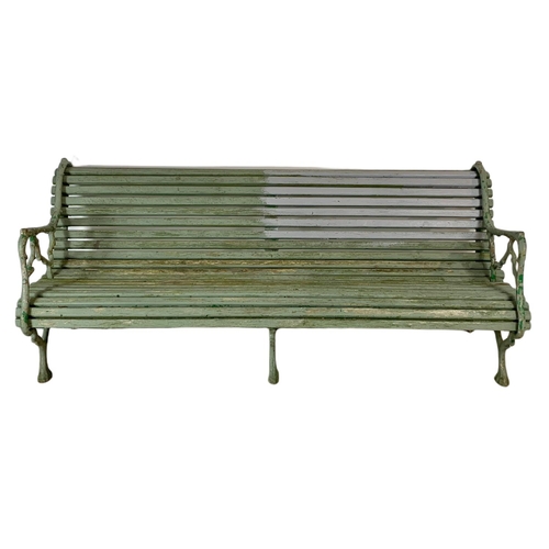 881 - Large Victorian cast iron garden bench. 192/90cm