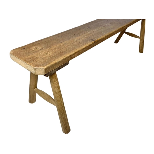 882 - Vintage primitive bench. 156.5/23/45cm