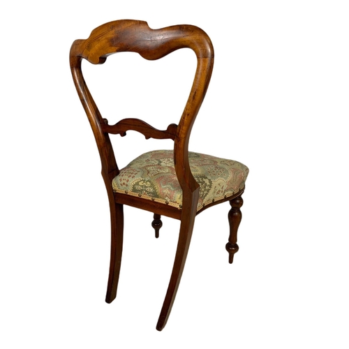 887 - Set of 6 Victorian rosewood dining chairs