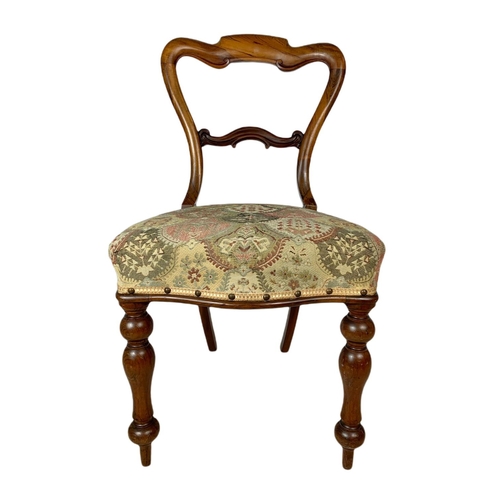 887 - Set of 6 Victorian rosewood dining chairs