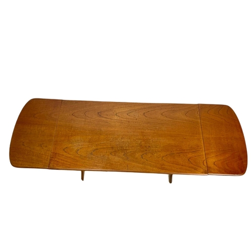 892 - G-Plan teak mid century console/sofa table with 2 drawers. Unextended 93x48.5x73cm