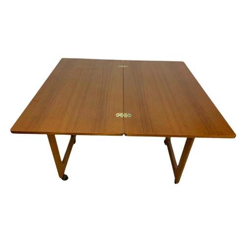 896 - McIntosh teak mid century Triform nest of tables. 64.5x40.5x61cm