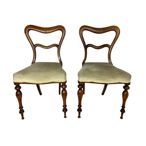 902 - Pair of Victorian mahogany side chairs.