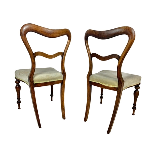 902 - Pair of Victorian mahogany side chairs.