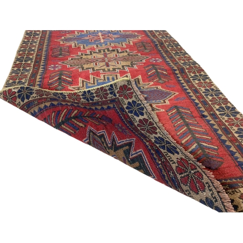 912 - Vintage Middle Eastern hand sewn rug. 79/124cm