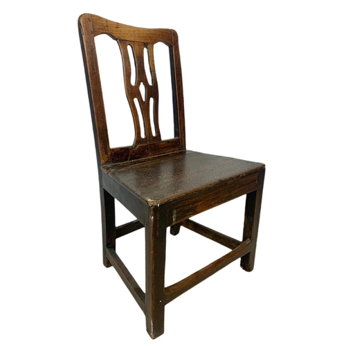 915 - Georgian oak and elm side chair