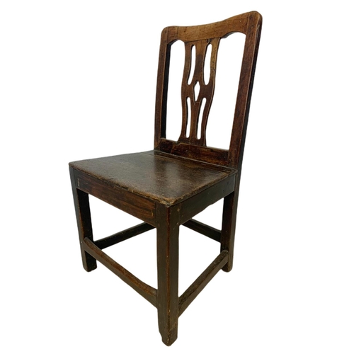 915 - Georgian oak and elm side chair