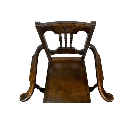 926 - Edwardian beech commode armchair