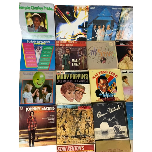 251 - Quantity of vinyl/LP/records. Including Def Leppard, Elvis, ABBA, Bay City Rollers, Blue, Chris De B... 