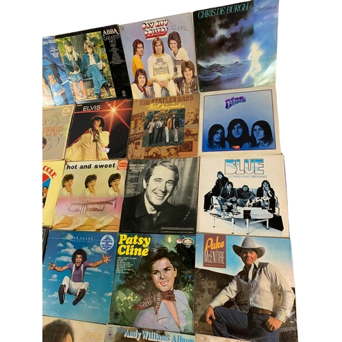 251 - Quantity of vinyl/LP/records. Including Def Leppard, Elvis, ABBA, Bay City Rollers, Blue, Chris De B... 