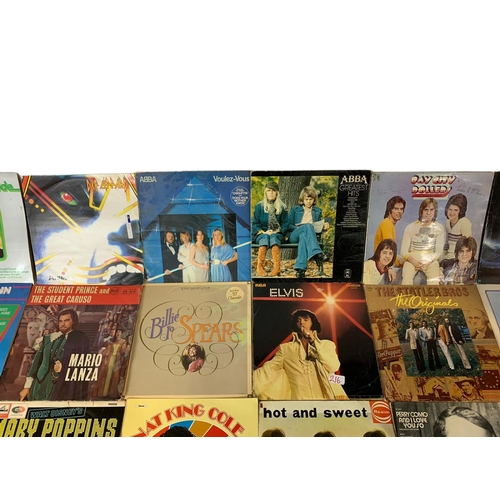 251 - Quantity of vinyl/LP/records. Including Def Leppard, Elvis, ABBA, Bay City Rollers, Blue, Chris De B... 