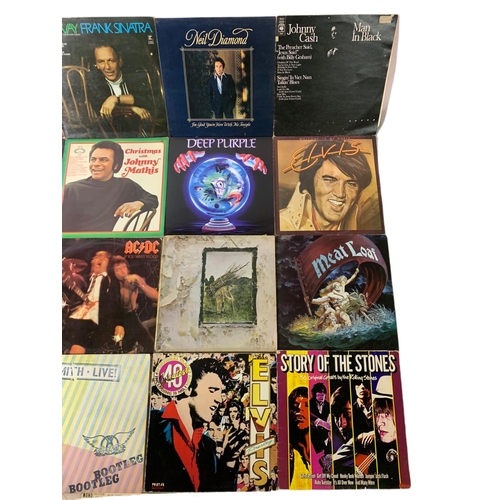 264 - Quantity of vinyl/LP/records. Including Led Zeppelin, Rolling Stones, AC/DC, Aerosmith, Elvis, Johnn... 